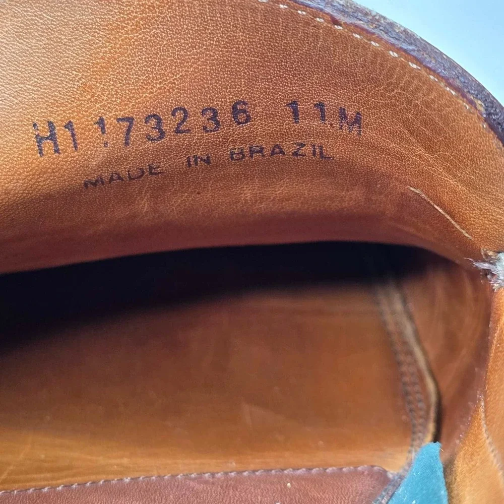 H.S. Trask Bozeman Men's Penny Loafers‎ Size 11 M Brown Leather Moc Vibram Sole
